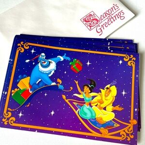 Vintage Disney Aladdin Holiday Cards